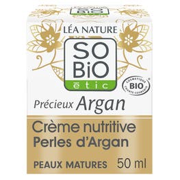 Crème nutritive Perles d'Argan, Précieux Argan Peaux Matures - SO BIO ETIC