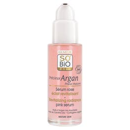 Sérum rose éclat revitalisant, Précieux Argan Peaux Matures - SO BIO ETIC
