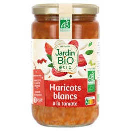 Haricots Blancs cuisinés à la tomate - bio - JARDIN BIO