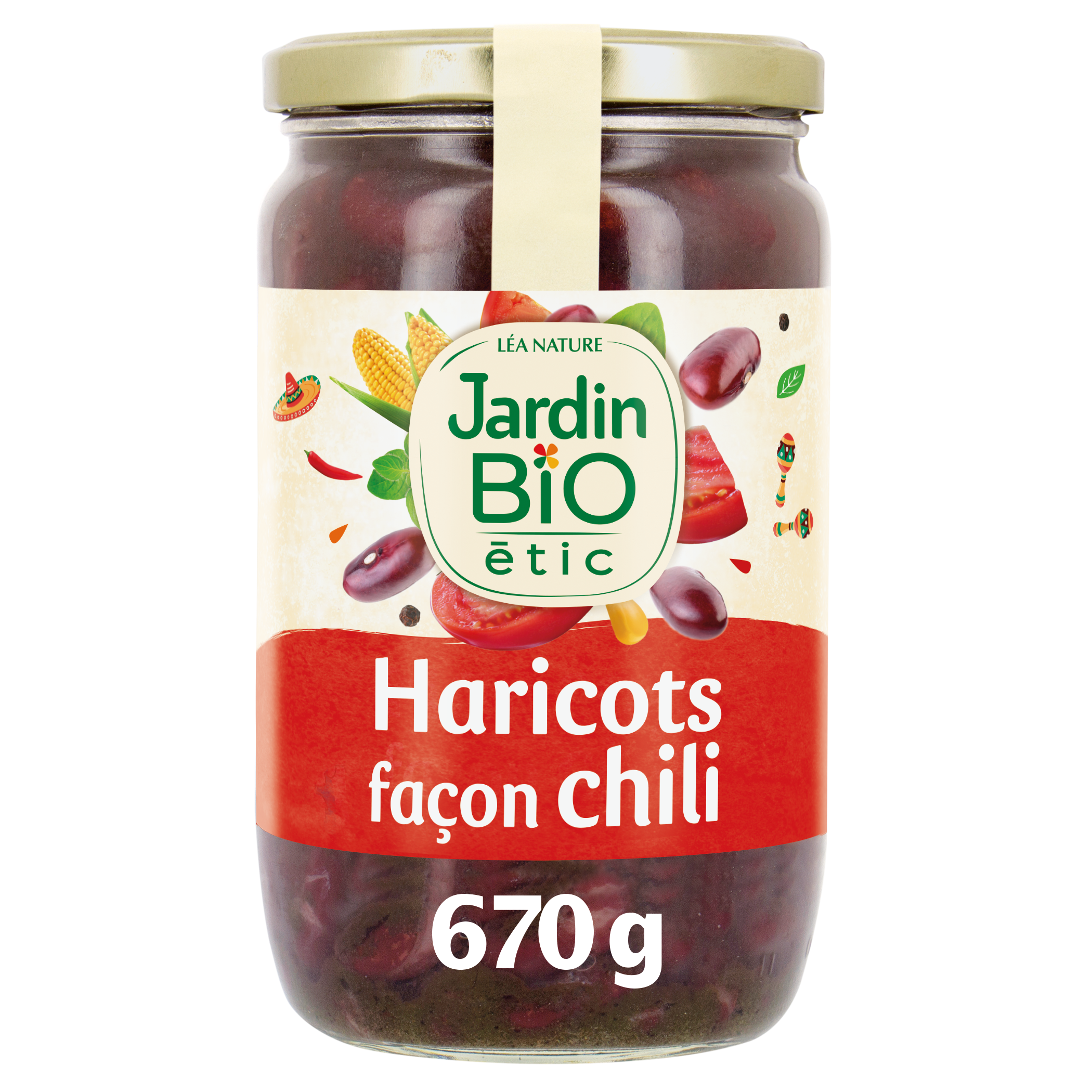 Haricots rouges cuisinés aux légumes et épices Bio - JARDIN BIO