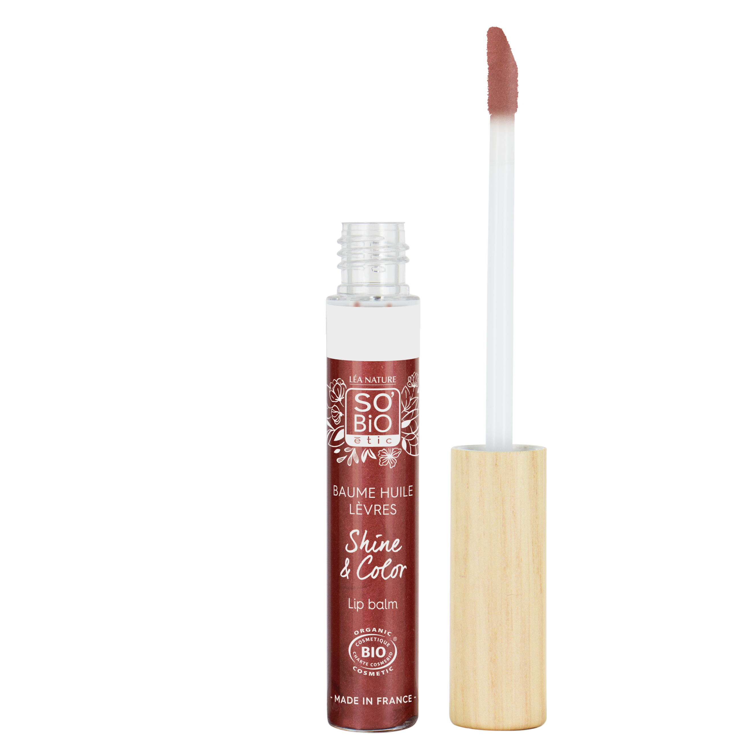 Baume huile à lèvres, Shine & Color - 41 Rose précieux - SO BIO ETIC