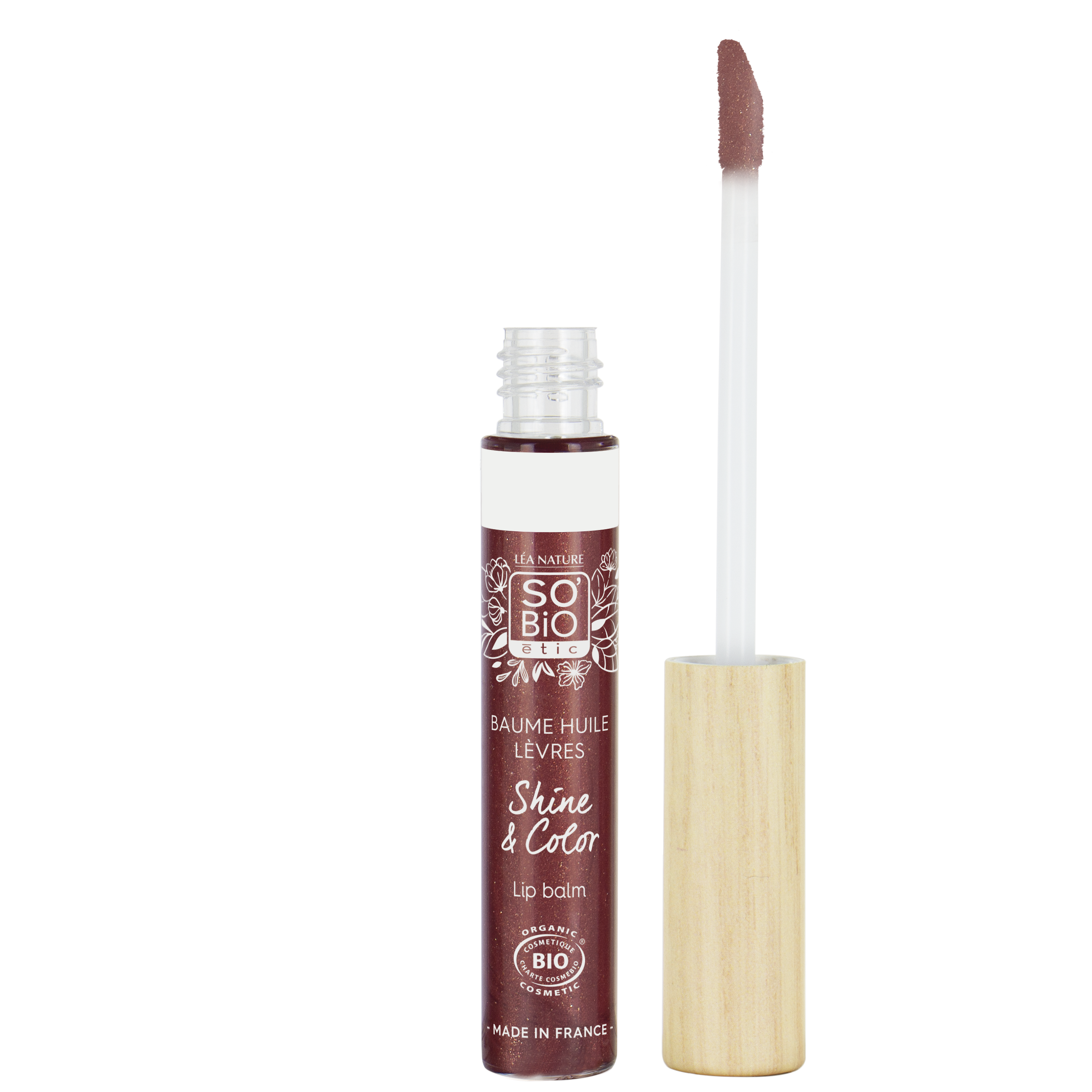 Baume huile à lèvres, Shine & Color - 42 Diamant rosé - SO BIO ETIC