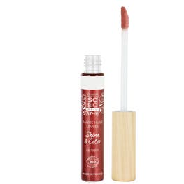 Direct Usine - Baume huile à lèvres, Shine & Color - 43 Rouge corail - SO BIO ETIC