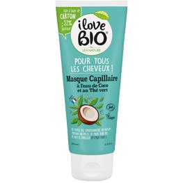 Direct Usine - Masque pour tous les cheveux, à l'eau de Coco & Thé vert - I LOVE BIO
