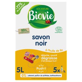 Savon noir à l'huile de lin - Grand Format - BIOVIE