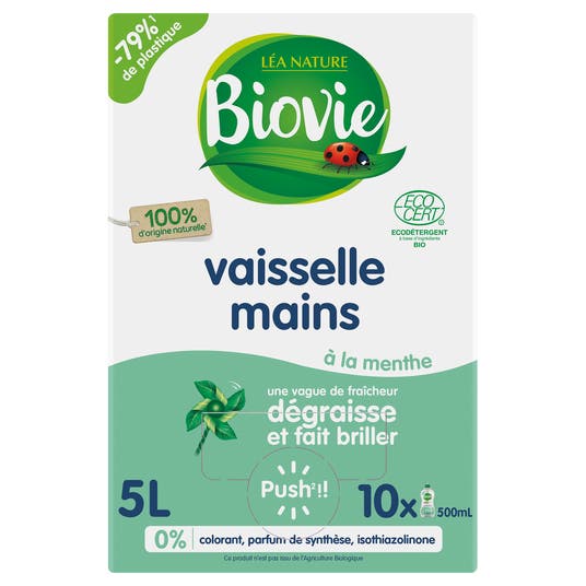 boho cosmetics Vente Vaisselle et mains aux huiles essentielles de menthe citron bio super dégraissant - Grand Format - Vaisselle mains