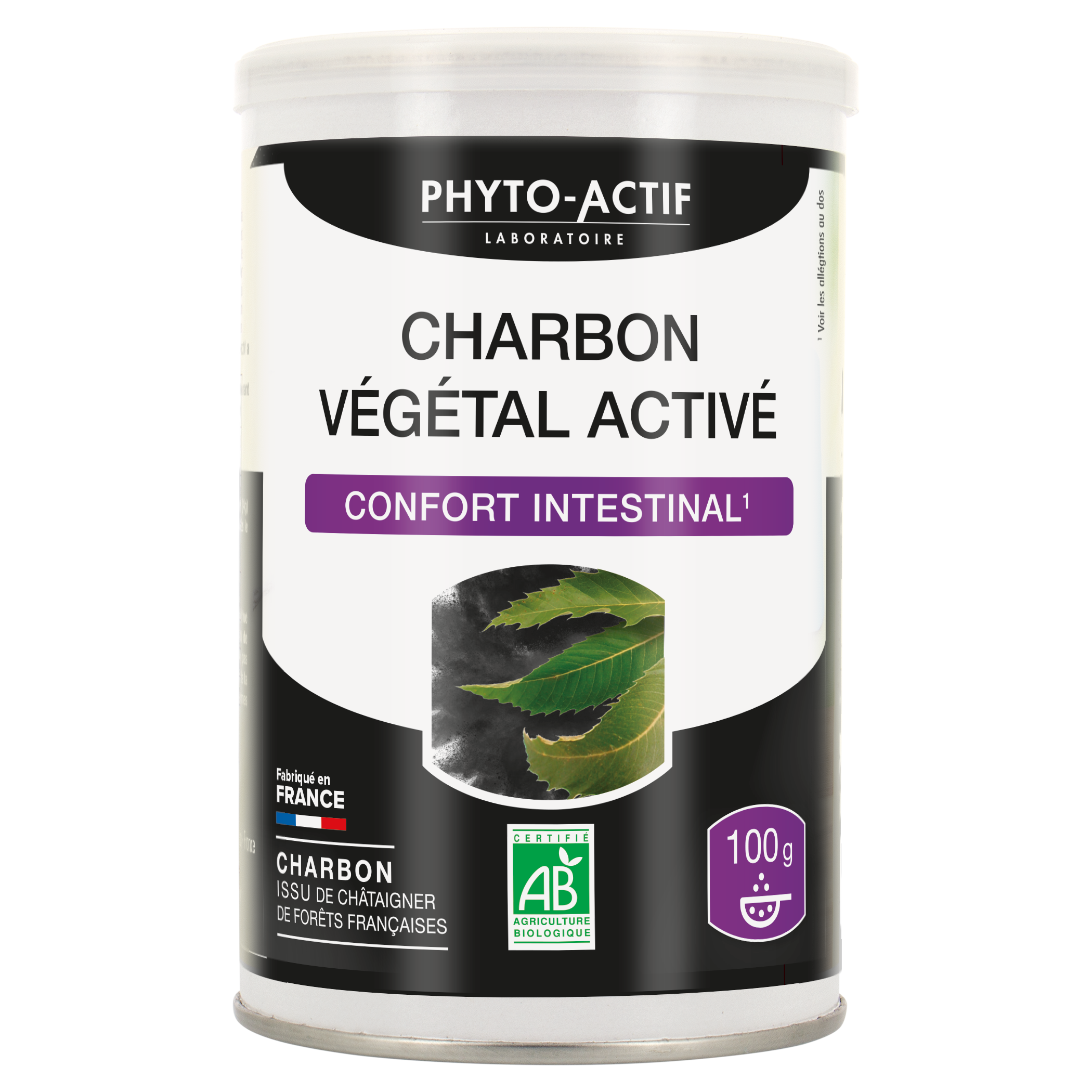 Poudre de Charbon Végétal activé Bio - PHYTO ACTIF
