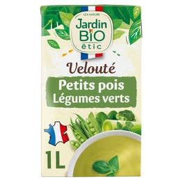 Velouté bio petits pois Légumes verts - JARDIN BIO