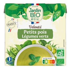 Velouté petits pois légumes verts - bio - JARDIN BIO