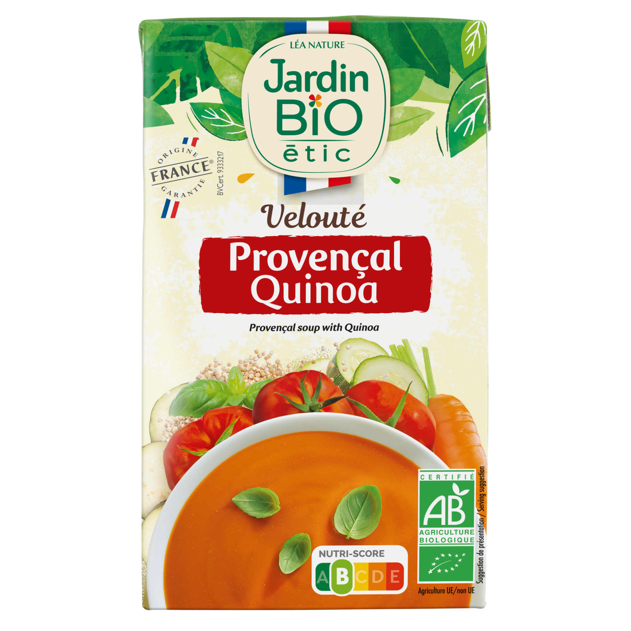 Velouté aux légumes et au quinoa - bio - JARDIN BIO