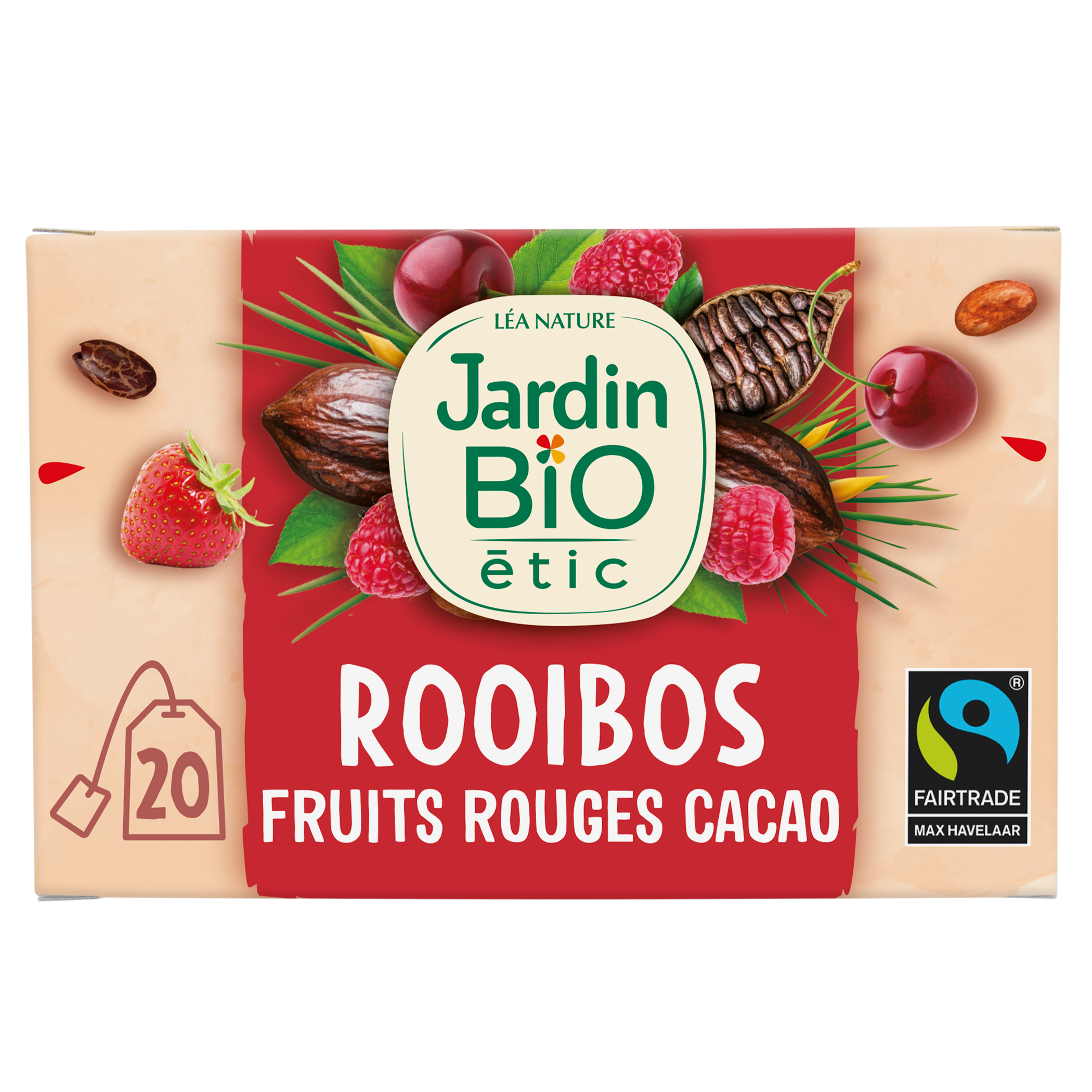 Infusion Rooibos Fruits Rouges Cacao-bio - JARDIN BIO