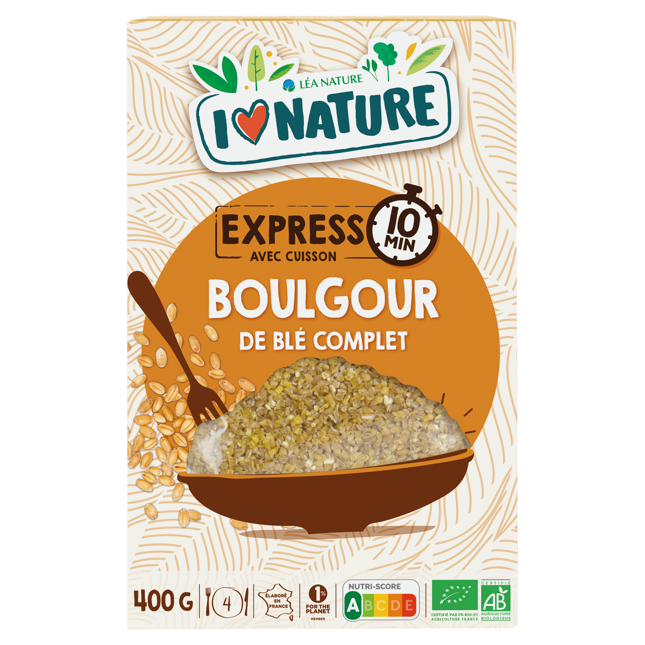 Boulgour de blé complet bio - I LOVE NATURE