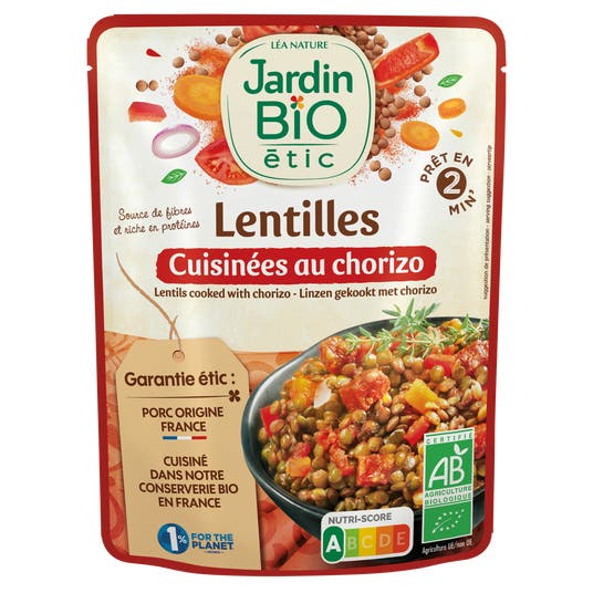 eau thermale jonzac Lentilles cuisinées au Chorizo-bio