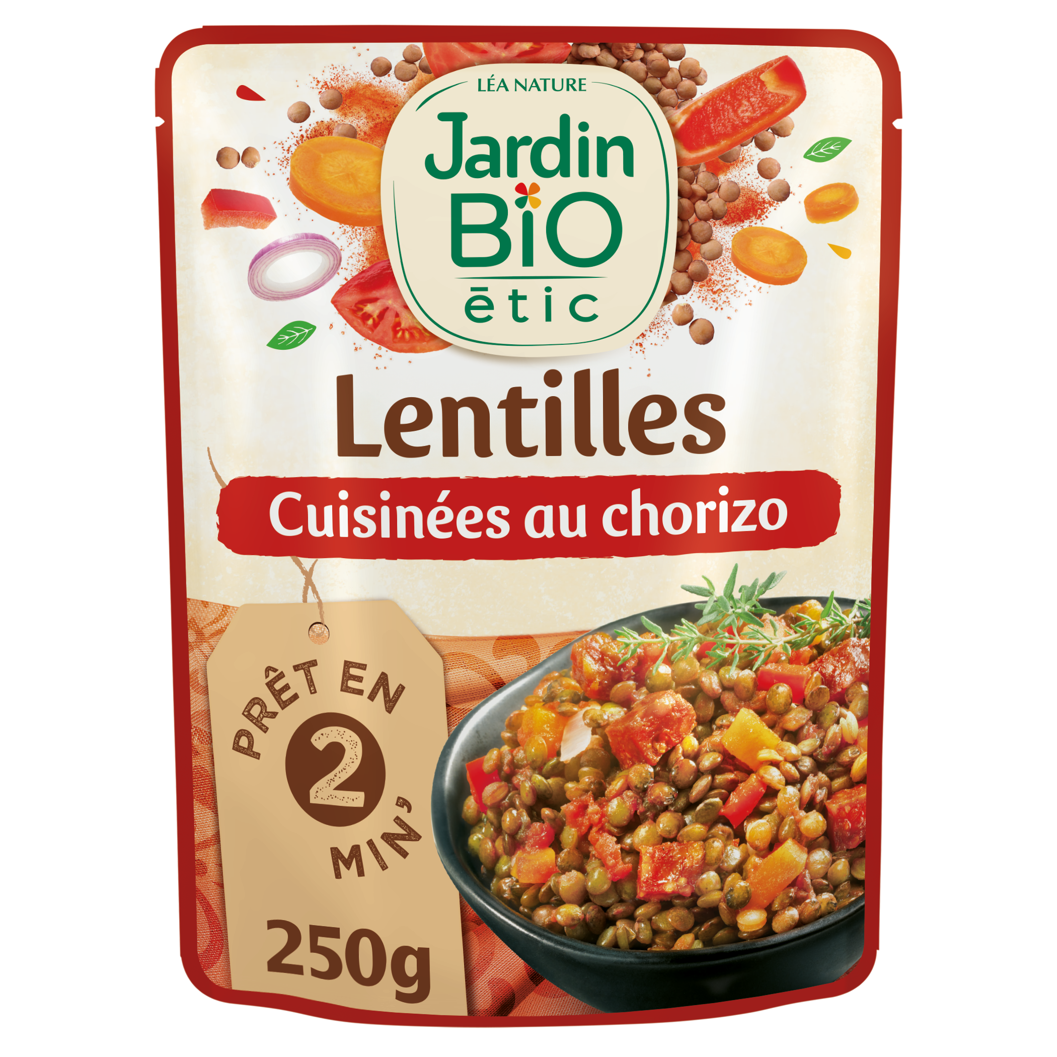 Lentilles cuisinées au Chorizo-bio - JARDIN BIO
