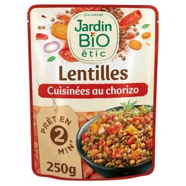 Lentilles cuisinées au Chorizo-bio - JARDIN BIO