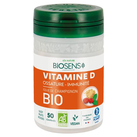 boho cosmetics Comprimé à croquer Vitamine D de Champignon - Biosens