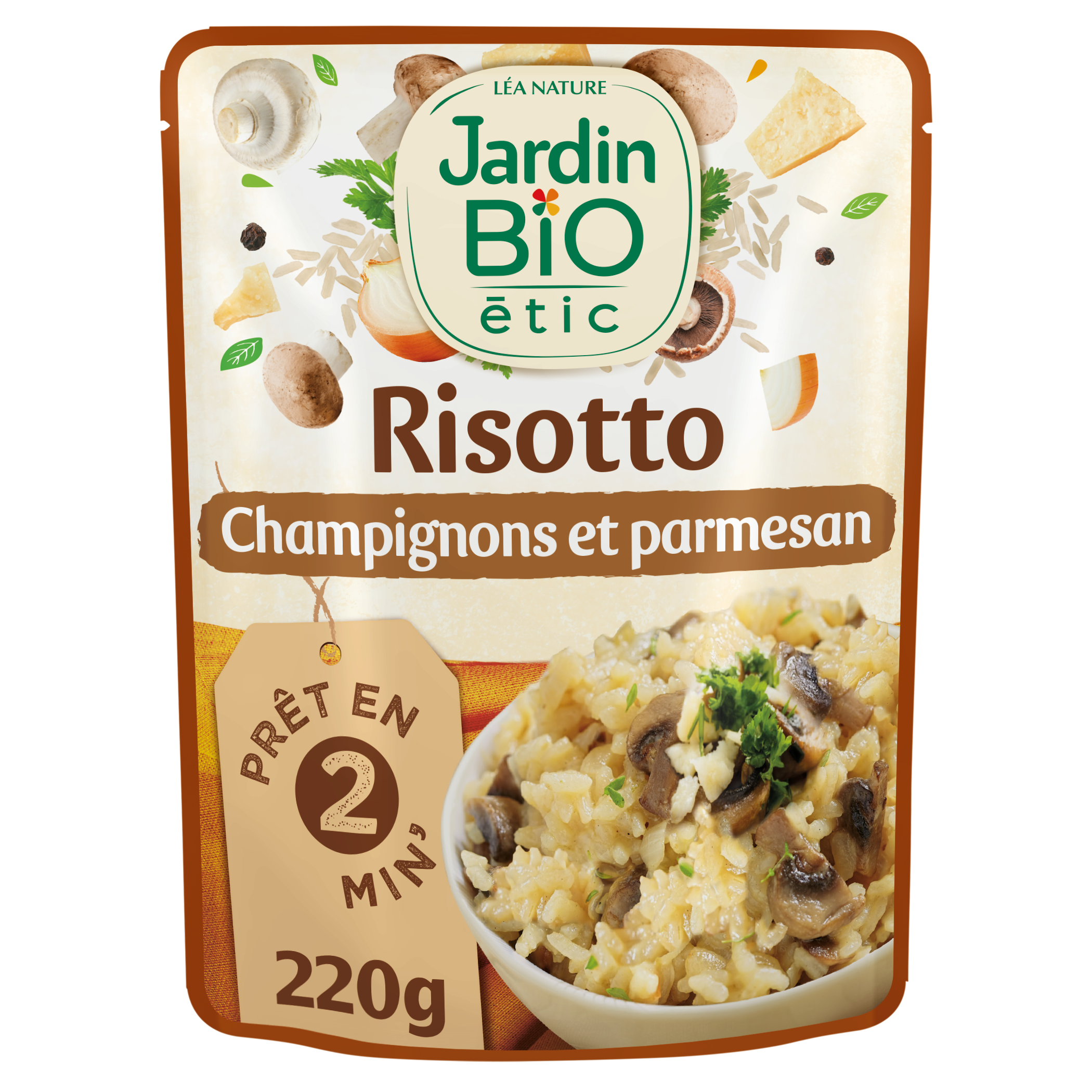 Risotto Champignons et Parmesan-bio - JARDIN BIO