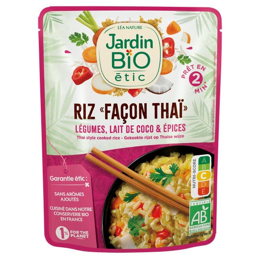 eau thermale jonzac Riz cuisiné façon Thai - bio