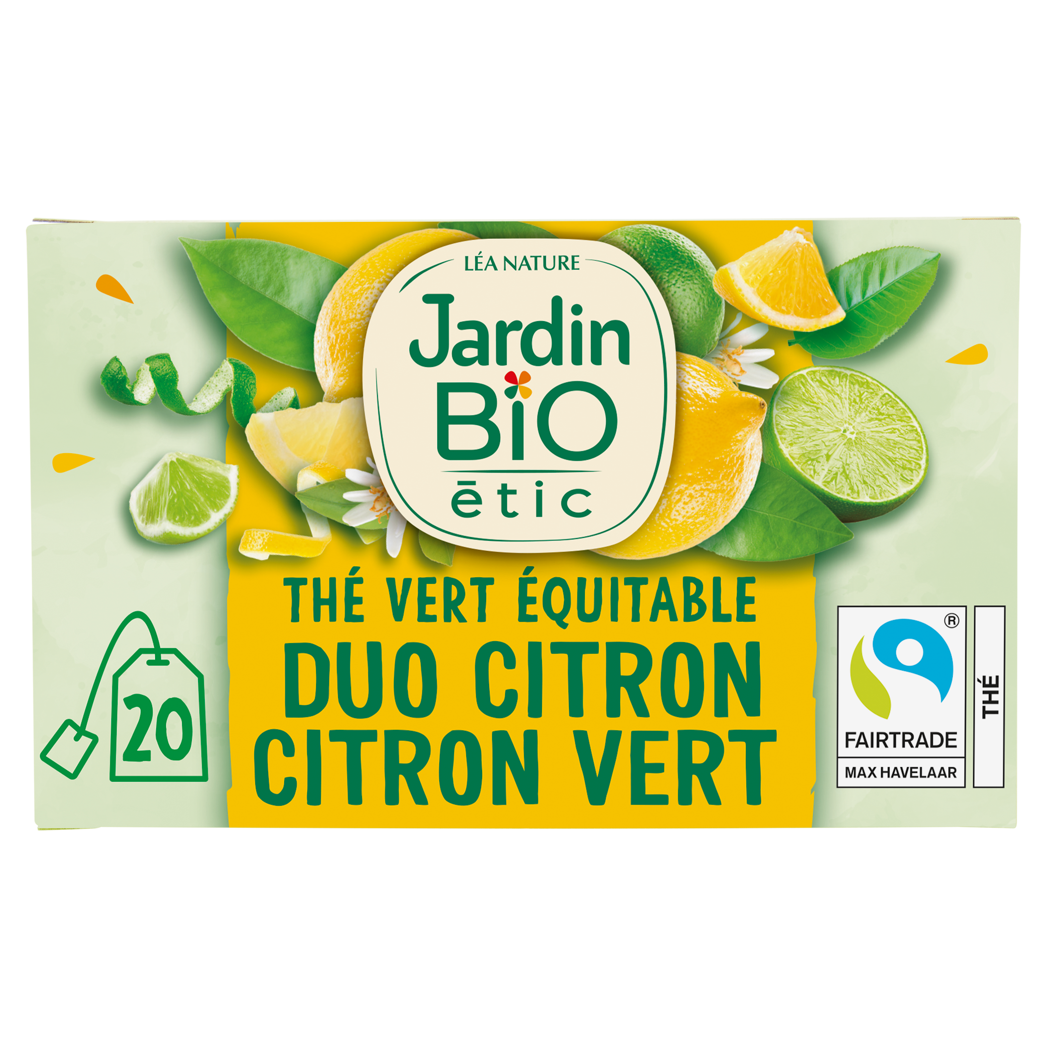 Thé vert Duo Citron Citron vert-bio - JARDIN BIO
