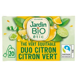 Thé vert Duo Citron Citron vert-bio - JARDIN BIO