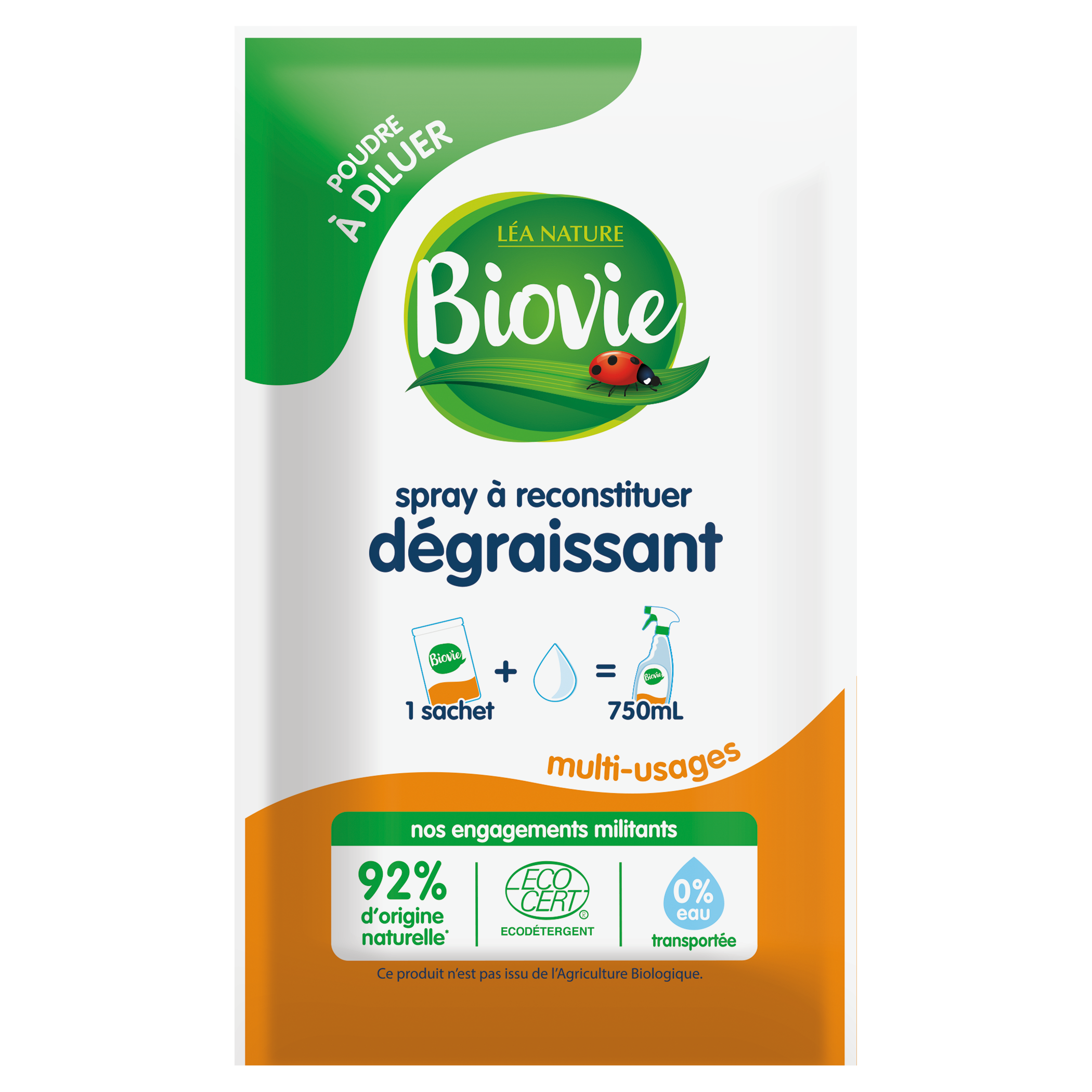 Direct Usine - Spray à reconstituer dégraissant - poudre à diluer - BIOVIE