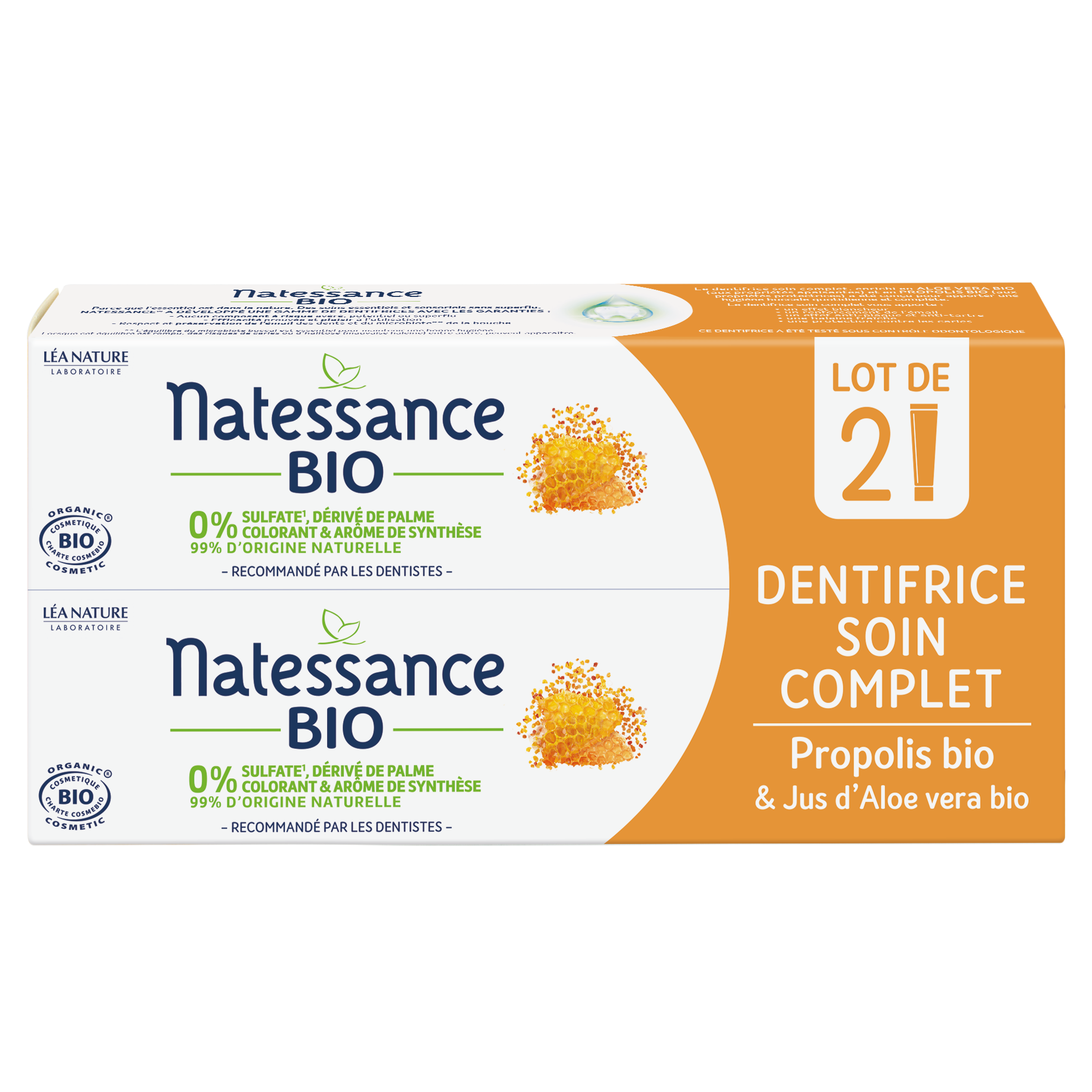 Dentifrice soin complet lot de 2x75ml - NATESSANCE