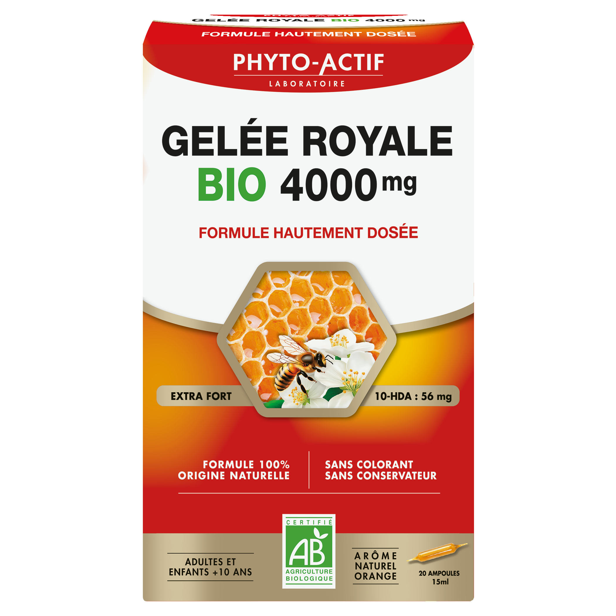 Ampoules Gelée Royale Bio 4000mg - PHYTO ACTIF