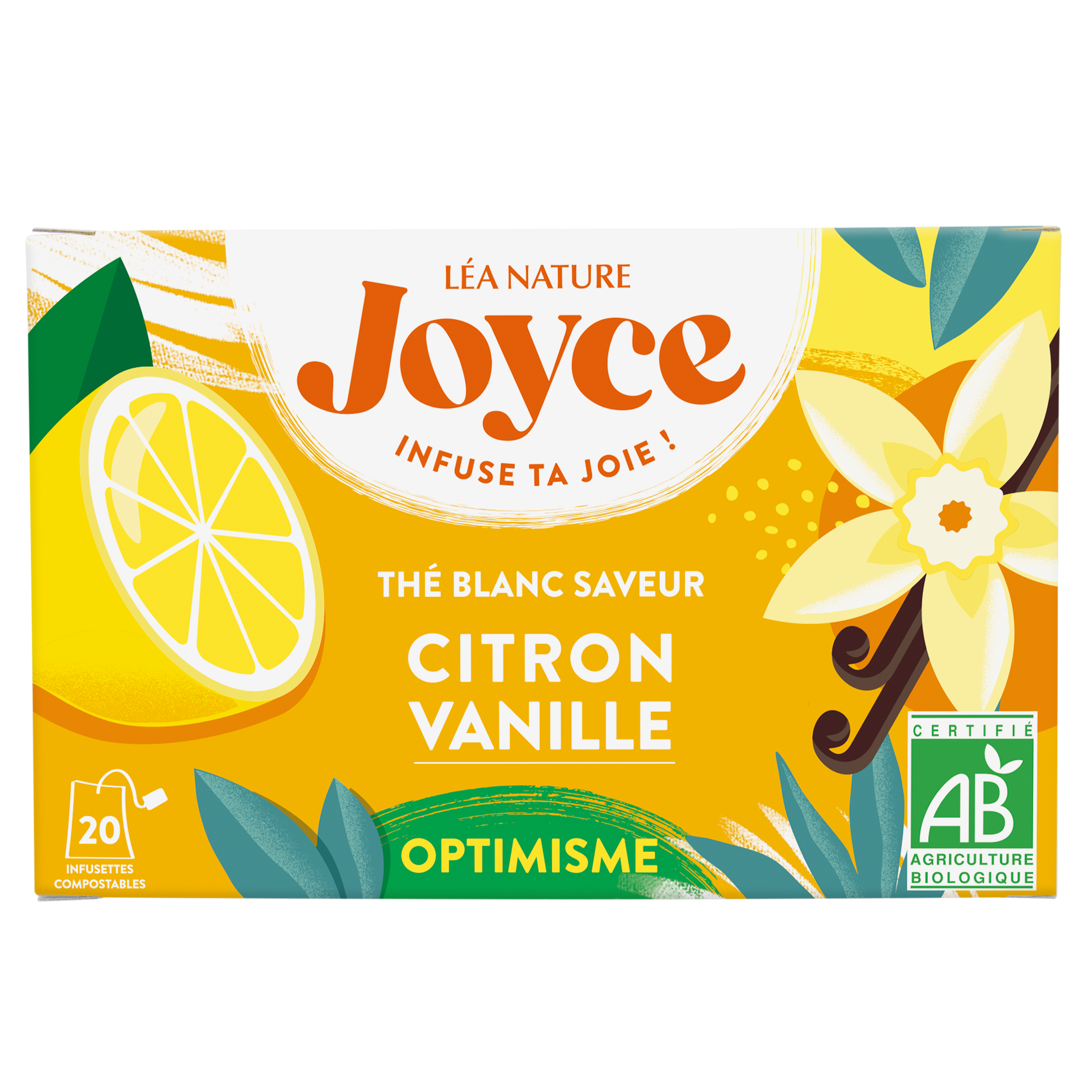 Thé blanc saveur citron et vanille - OPTIMISME - JOYCE