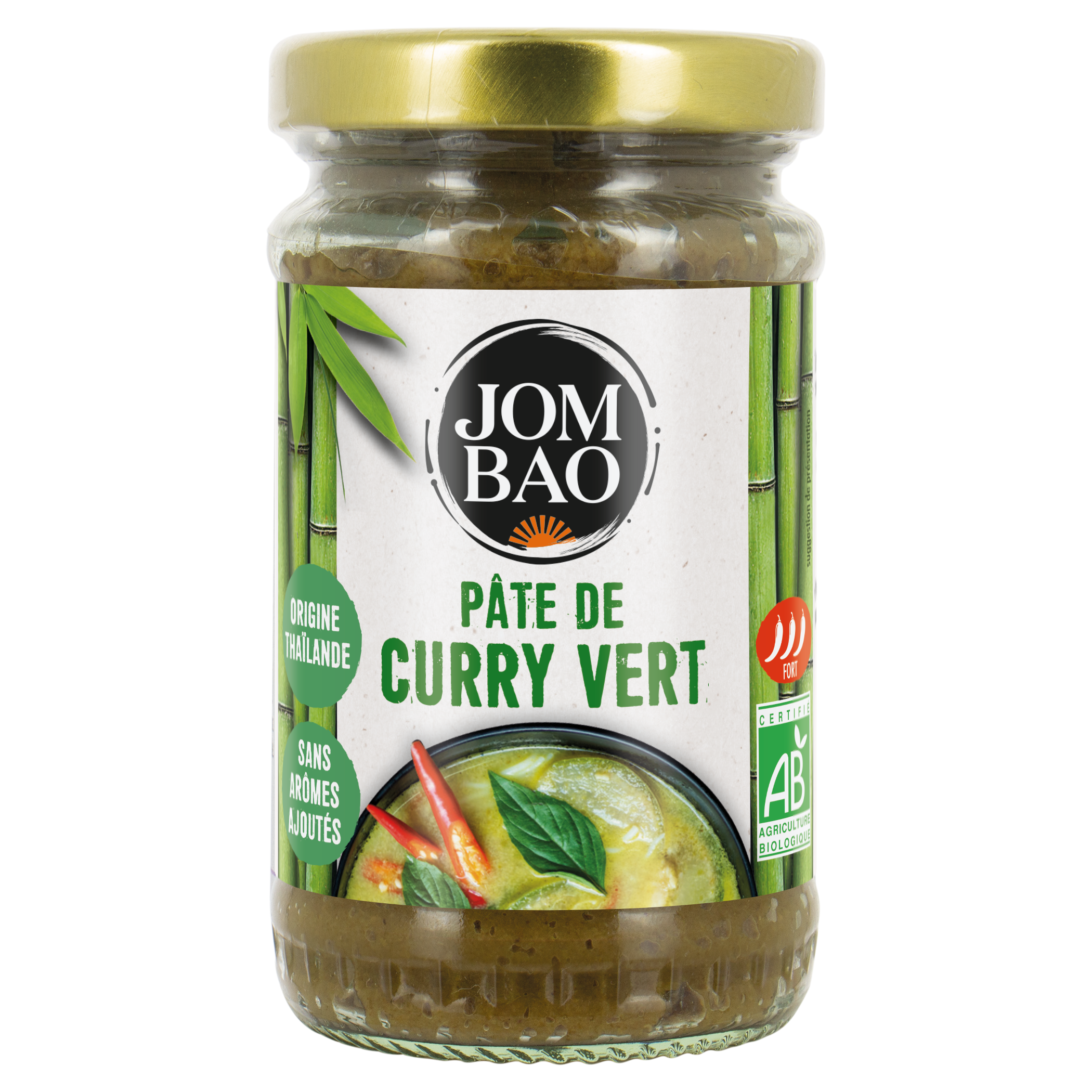 Pâte de curry vert bio - JOM BAO