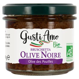 Bruschetta olives noires bio - GUSTI AMO BIO