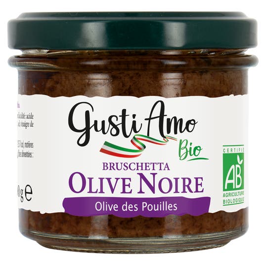 boho cosmetics Vente Bruschetta olives noires bio - Apéritifs snacks et tartinables