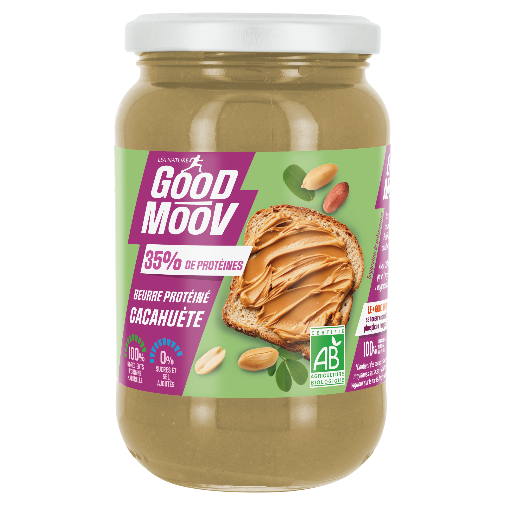 Beurre de Cacahuète protéiné bio - GOOD MOOV