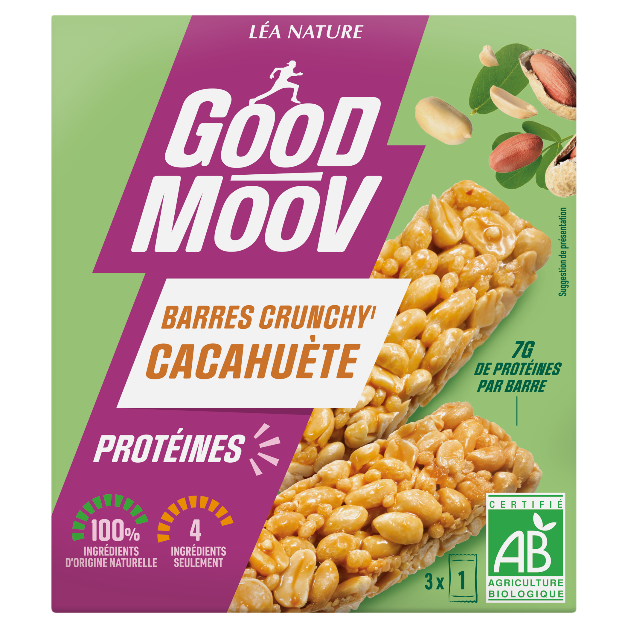 Barre cacahuète bio - GOOD MOOV