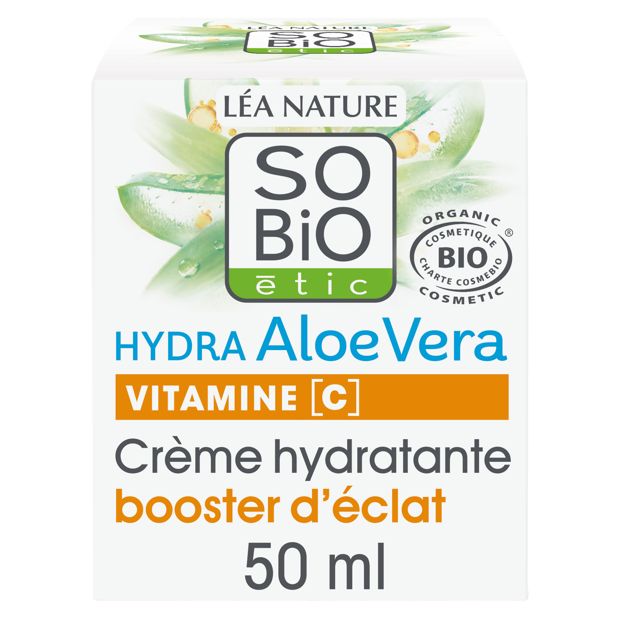 Crème hydratante booster d'éclat - Hydra Aloe Vera  - SO BIO ETIC