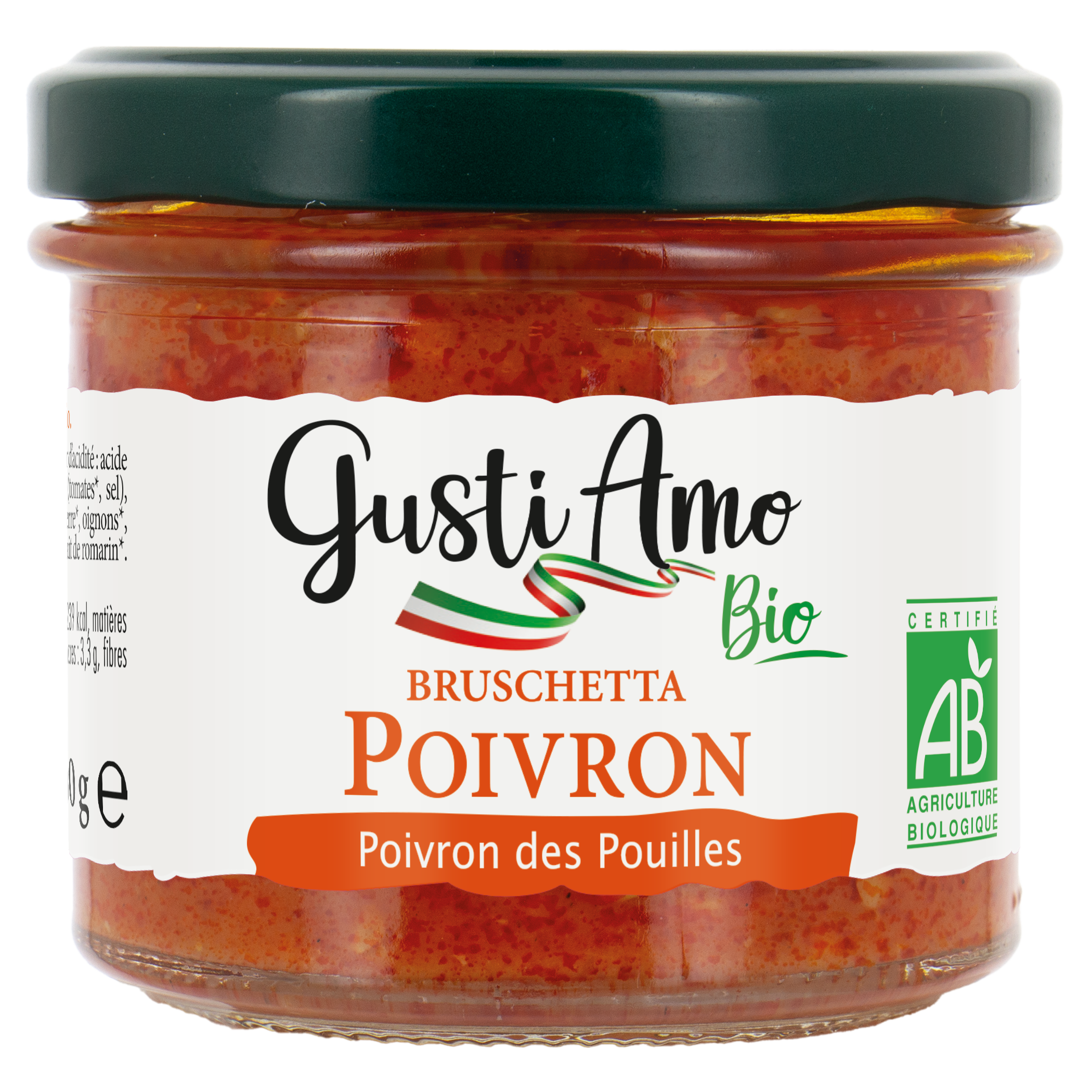 Bruschetta poivrons bio - GUSTI AMO BIO