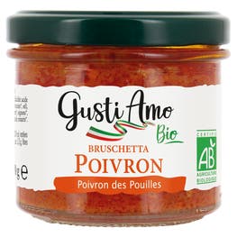 Bruschetta poivrons bio - GUSTI AMO BIO