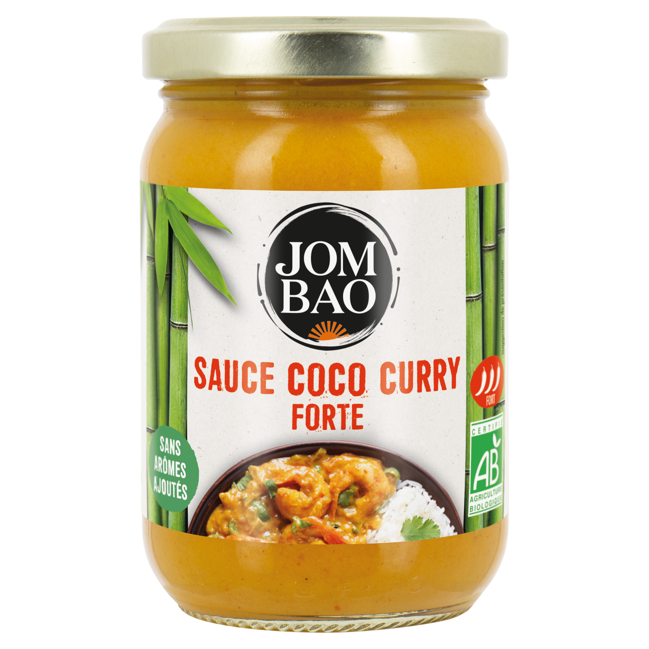 Sauce Coco Curry forte bio - JOM BAO