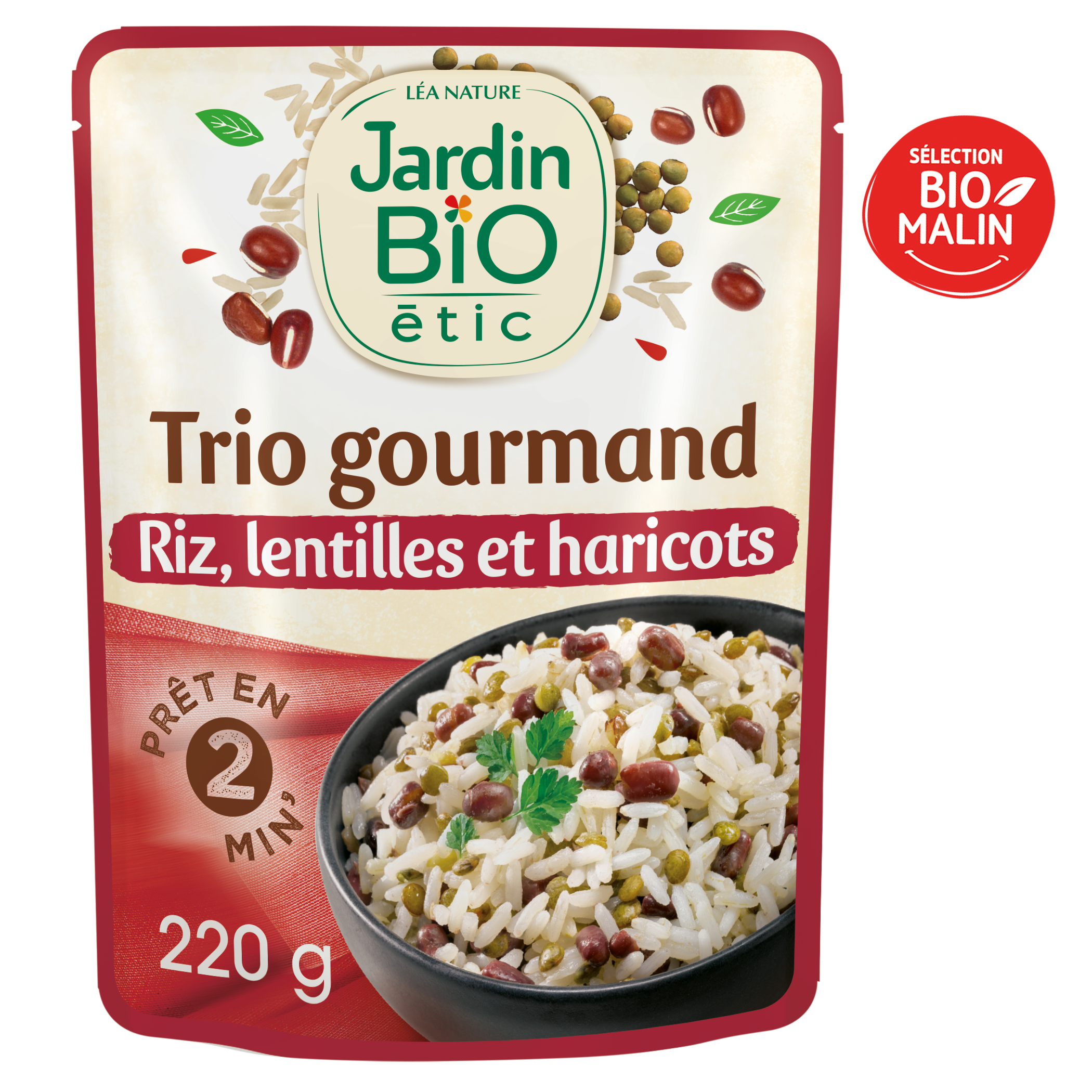Trio Riz Lentilles Haricots - bio - JARDIN BIO
