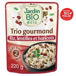Trio Riz Lentilles Haricots - bio - JARDIN BIO