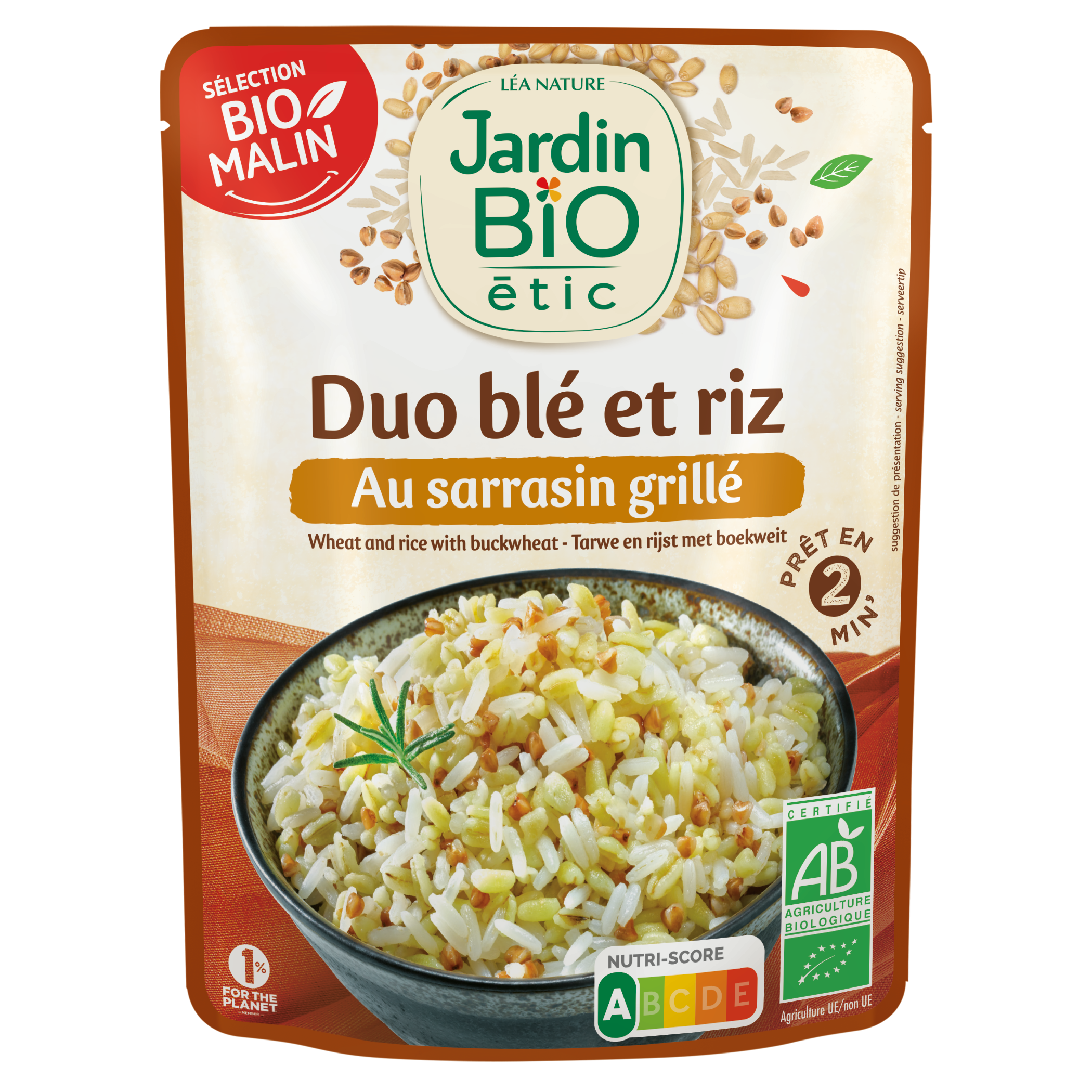 Duo Blé Riz au Sarrasin grillé - bio - JARDIN BIO