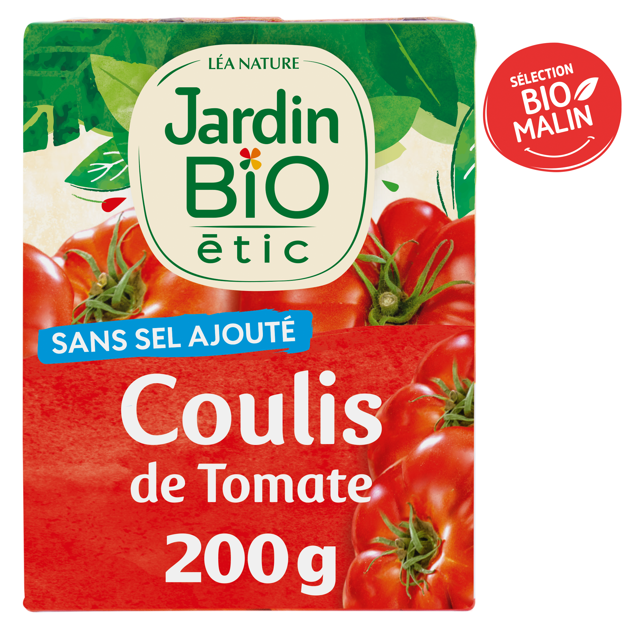 Coulis de Tomate sans sel ajouté 200 g - JARDIN BIO