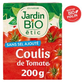 Coulis de Tomate sans sel ajouté 200 g - JARDIN BIO