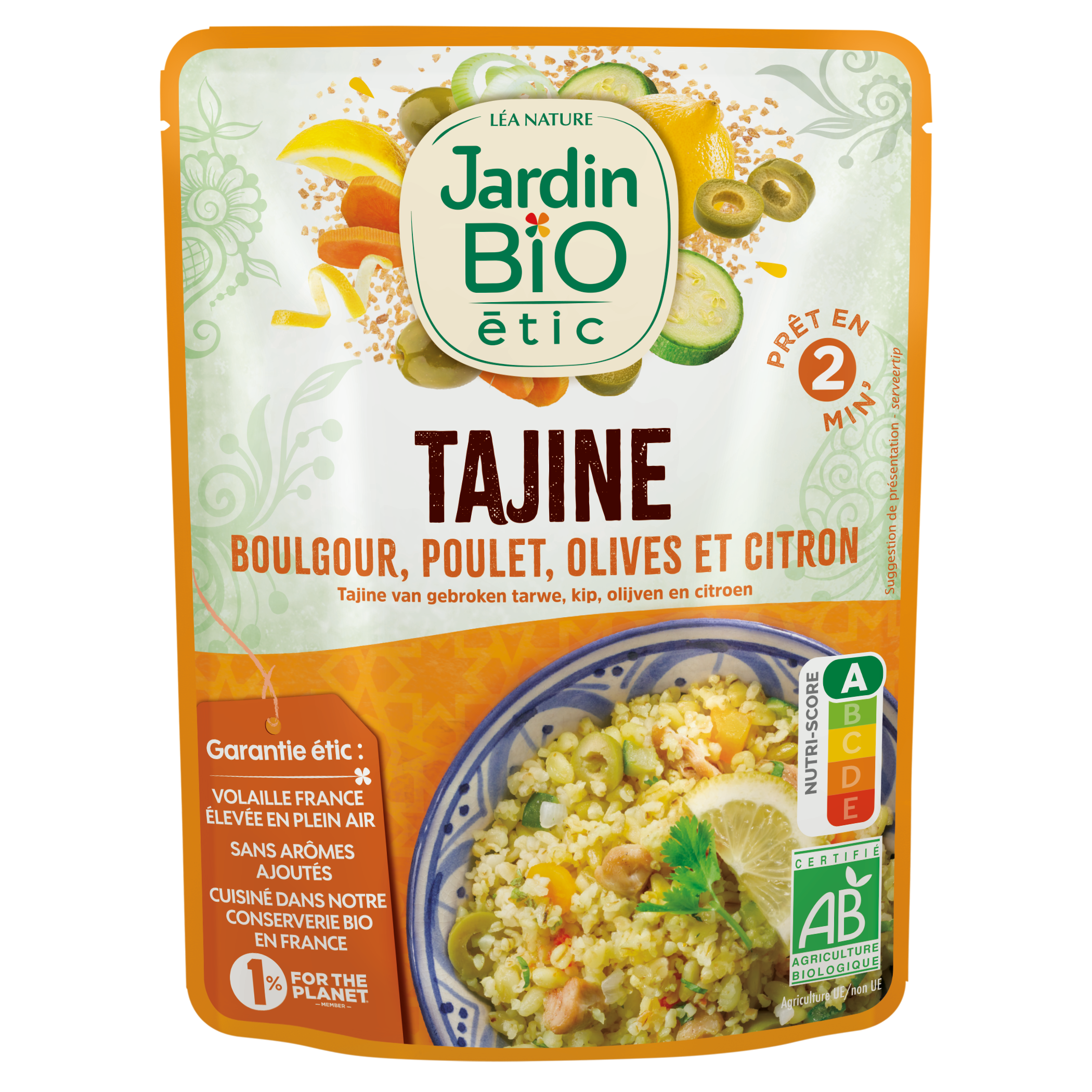 Tajine Boulgour Poulet Olive Citron  - JARDIN BIO