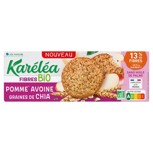 boho cosmetics Vente Sablés Pomme Avoine Chia Bio réduits en sucres - Biscuits