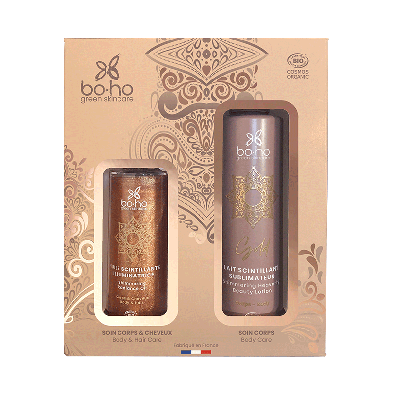 Coffret Lait et Huile Gold - BOHO GREEN MAKE-UP