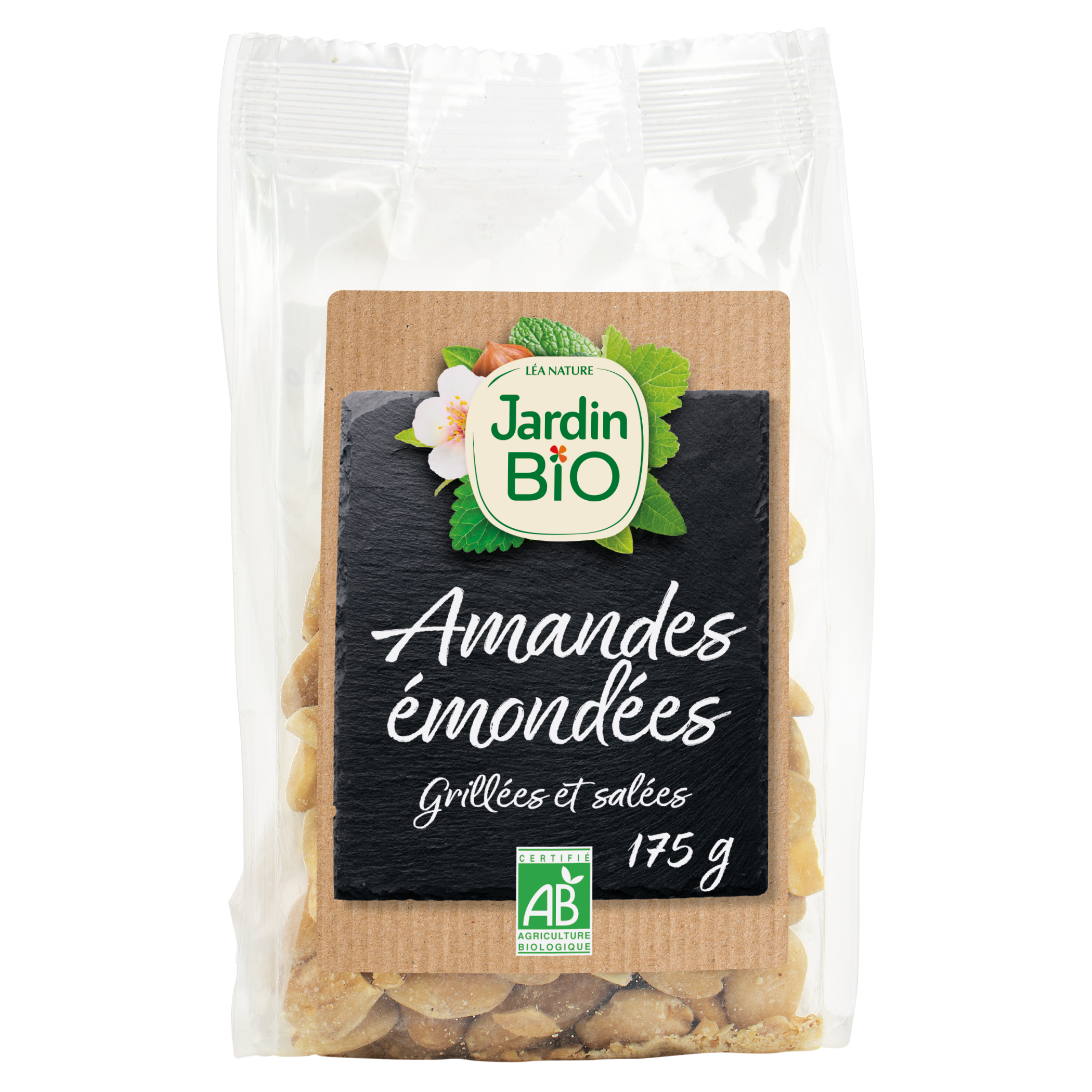 Amandes entières grillées salées  - JARDIN BIO