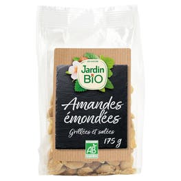 Amandes entières grillées salées  - JARDIN BIO