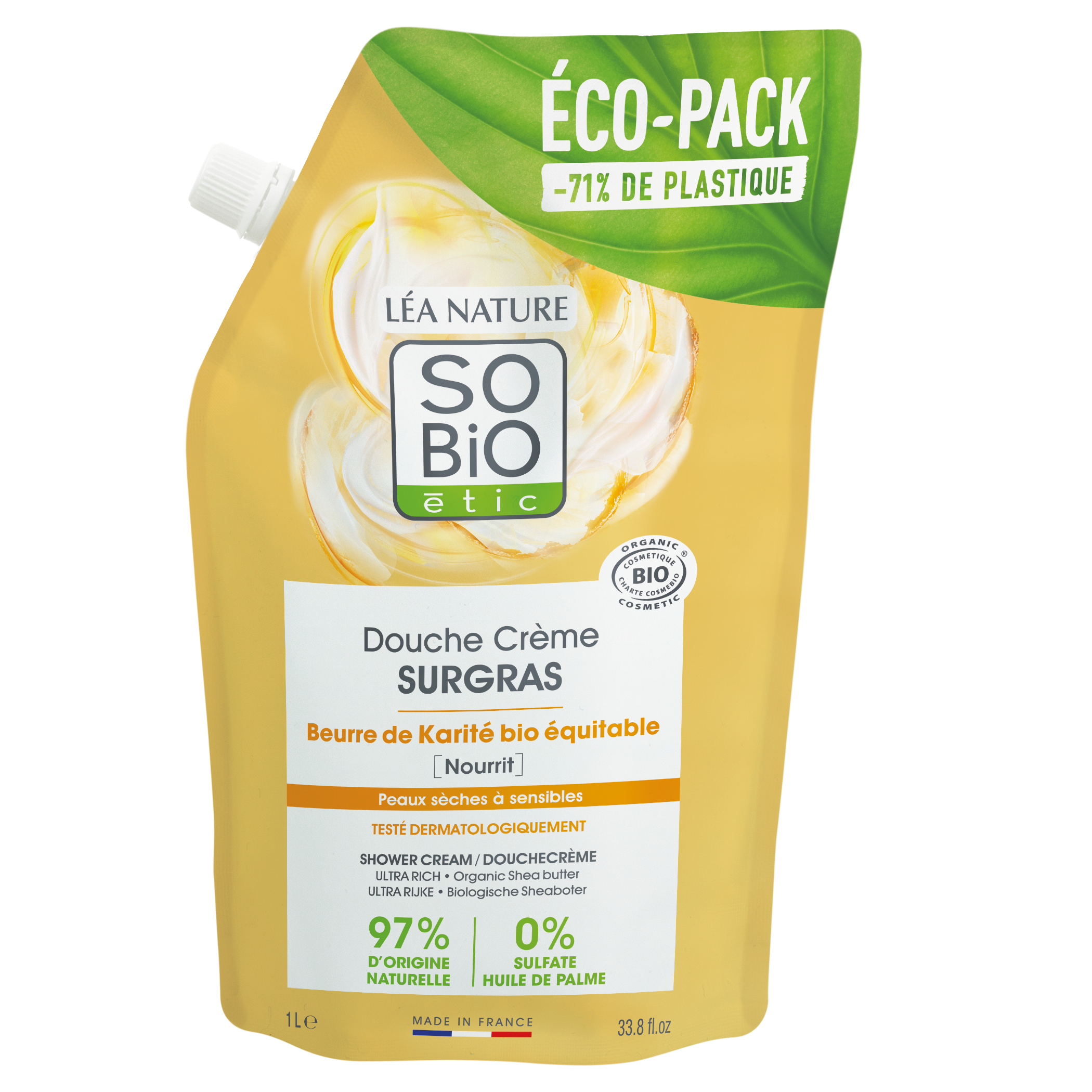 Douche crème surgras au beurre de Karité bio équitable - SO BIO ETIC