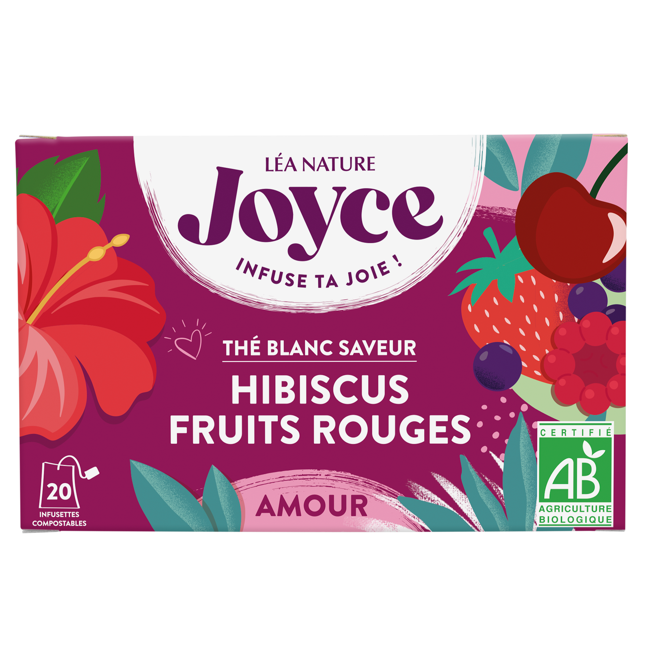 Thé blanc AMOUR Fruits rouges Hibiscus  - JOYCE