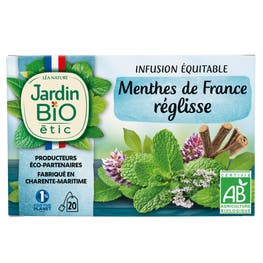 Infusion Menthes de France Réglisse  - JARDIN BIO